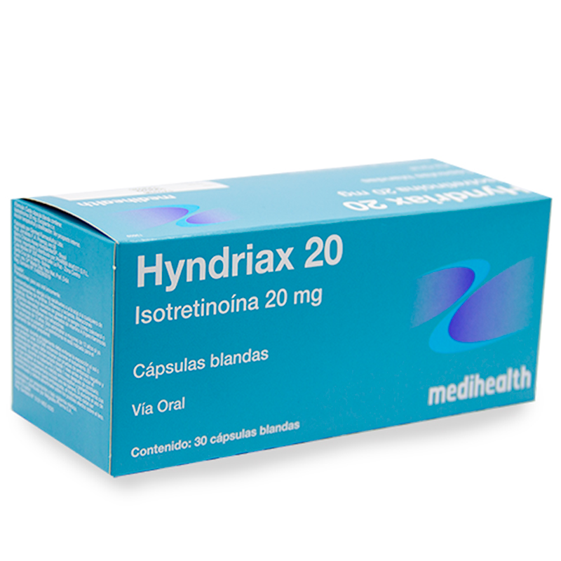 HYNDRIAX Isotretinoina 20 mg - Caja de 30 cápsulas blandas