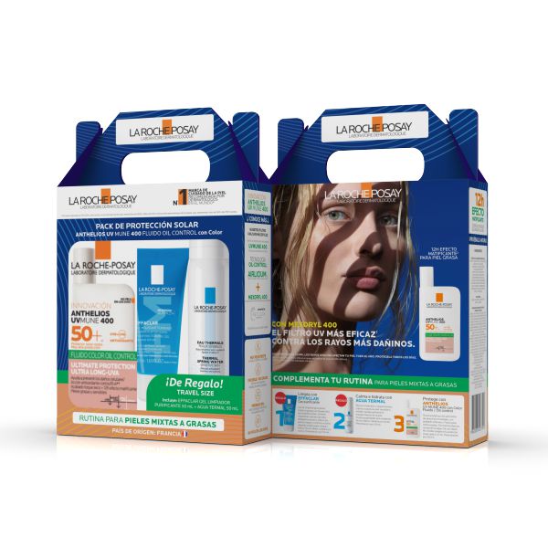 LA ROCHE-POSAY – TRAVEL PACK FLUIDO OIL CONTROL CON COLOR