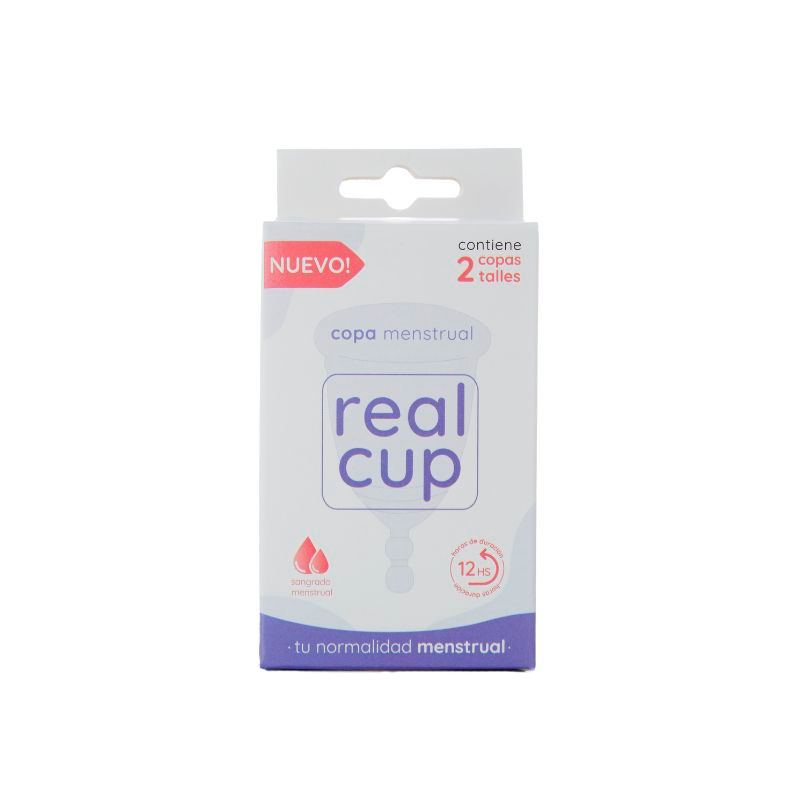 REAL CUP Copa Menstrual x 2 Unidades (Talle 1 Small + Talle 2 Medium)